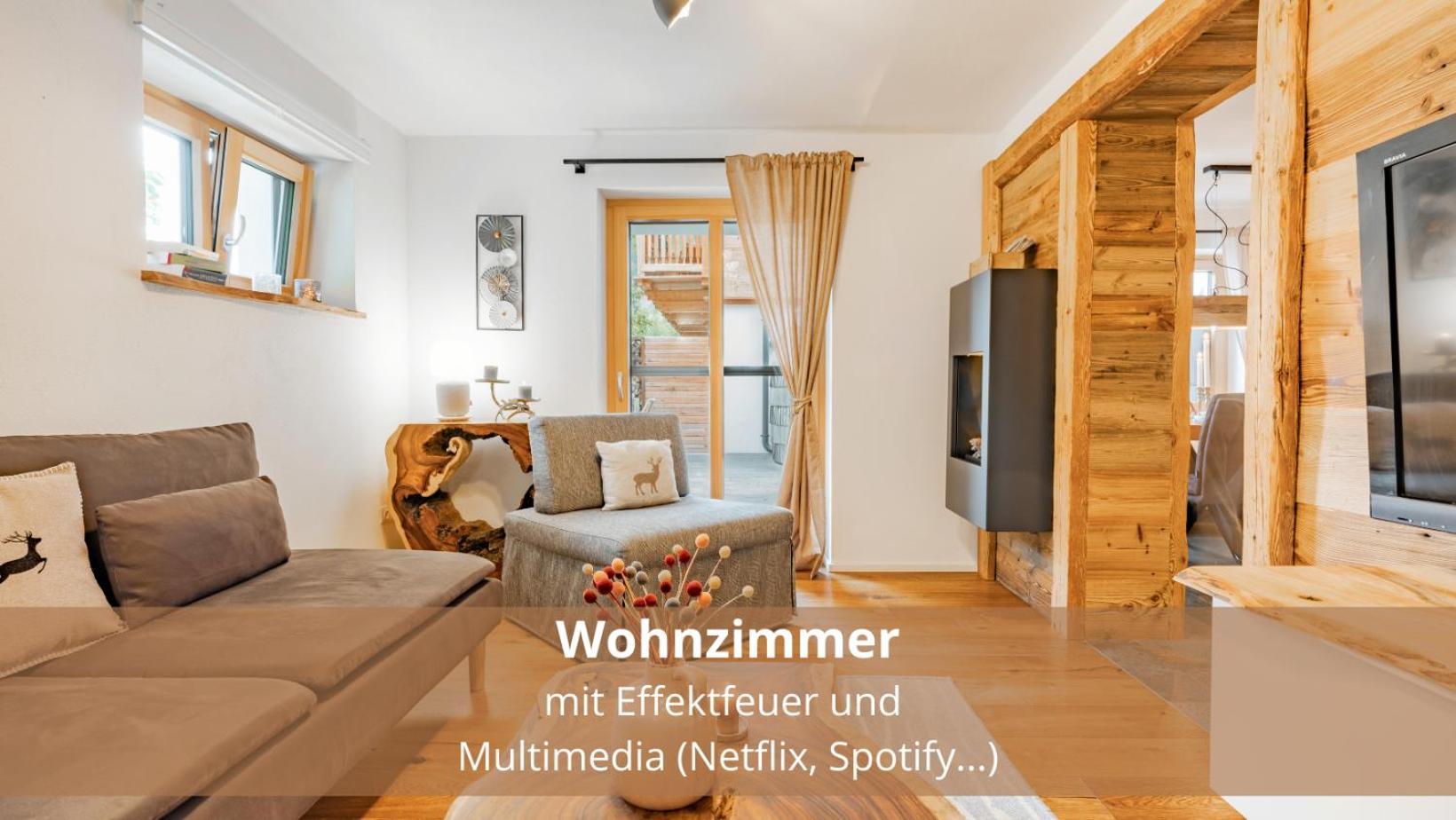 Chalet Waldhaeusl Luxurioese Ferienwohnungen Mit Sauna & Whirlpool, Kamin, Balkon Oder Terrasse Mit Bergblick ไฮลิเกนบลูท ภายนอก รูปภาพ